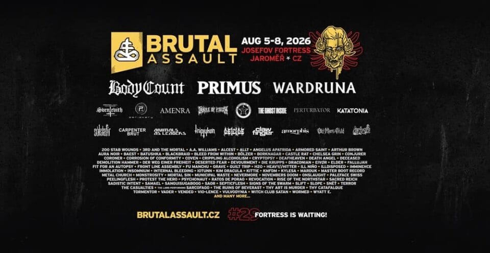 Brutal Assault 2026 line-up