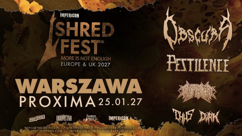 Shred Fest 2027 w Polsce zagrają Obscura i Pestilence