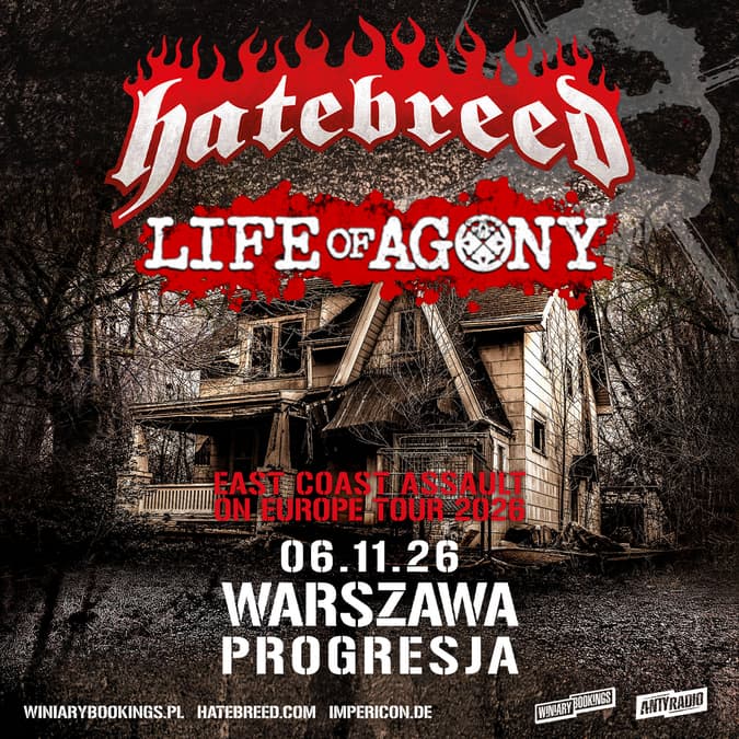 Hatebreed i Life of Agony zagrają razem. Ogłoszono koncert w Polsce 2 Hatebreed oraz Life of Agony zagrają w Warszawie w 2026