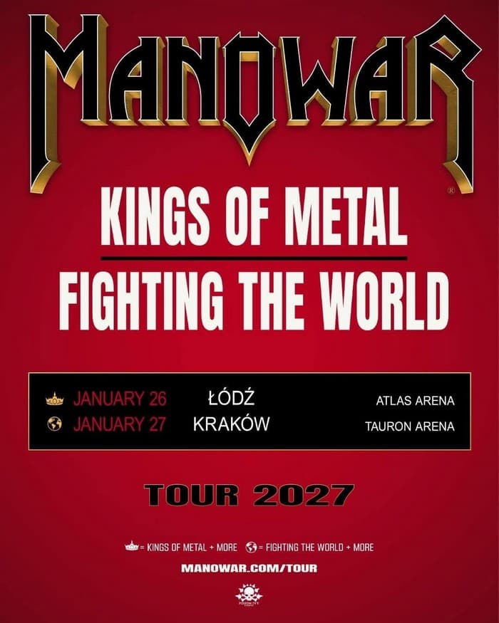 Manowar zagra dwa koncerty w Polsce. Bilety już w sprzedaży 2 Oficjalna zapowiedź koncertów Manowar w Polsce