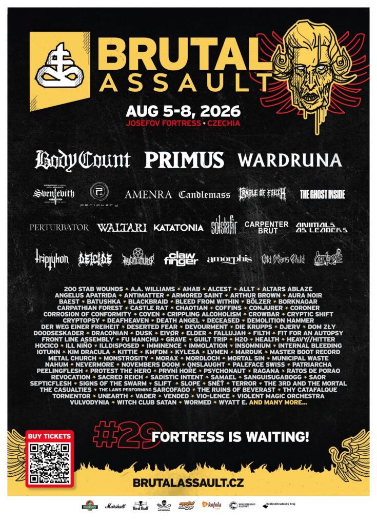 Plakat Brutal Assault 2026 line-up