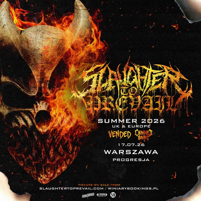 Slaughter To Prevail zagrają w Warszawie. W lipcu wystąpią w Progresji 2 Plakat promujący koncert Slaughter to Prevail w Warszawie