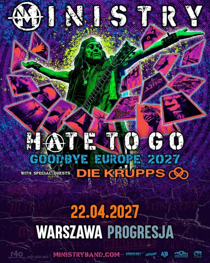 Ministry żegna się z Polską. Legenda industrial metalu zagra ostatni koncert 2 Plakat promujący ostatni koncert Ministry w Polsce