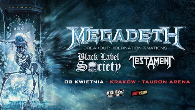 Megadeth wróci do Polski u boku Black Label Society i Testament 2 Megadeth na koncercie w Polsce w 2027 roku