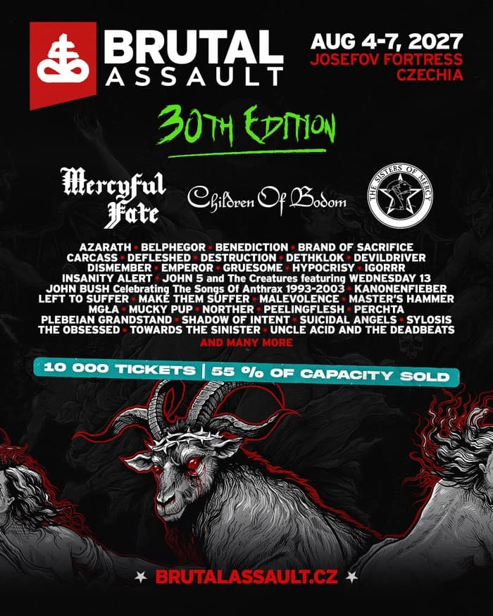 Brutal Assault 2027 rośnie w siłę. Mercyful Fate i 12 nowych zespołów 2 Plakat Brutal Assault 2027