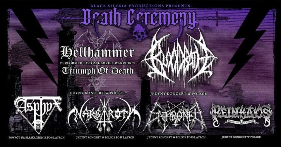 Skład Death Ceremony 2026 w Katowicach