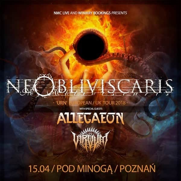 Ne Obliviscaris, Allegaeon koncert w Polsce 2018