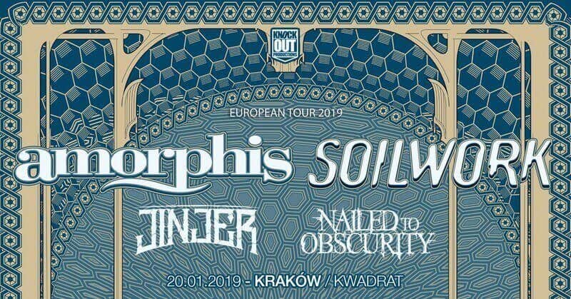 Koncert Amorphis, Soilwork, Jinjer i Nailed to Obscurity w Krakowie