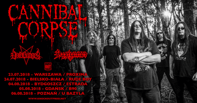 Ragehammer i Voidhanger zagrają z Cannibal Corpse w Polsce w 2018 roku