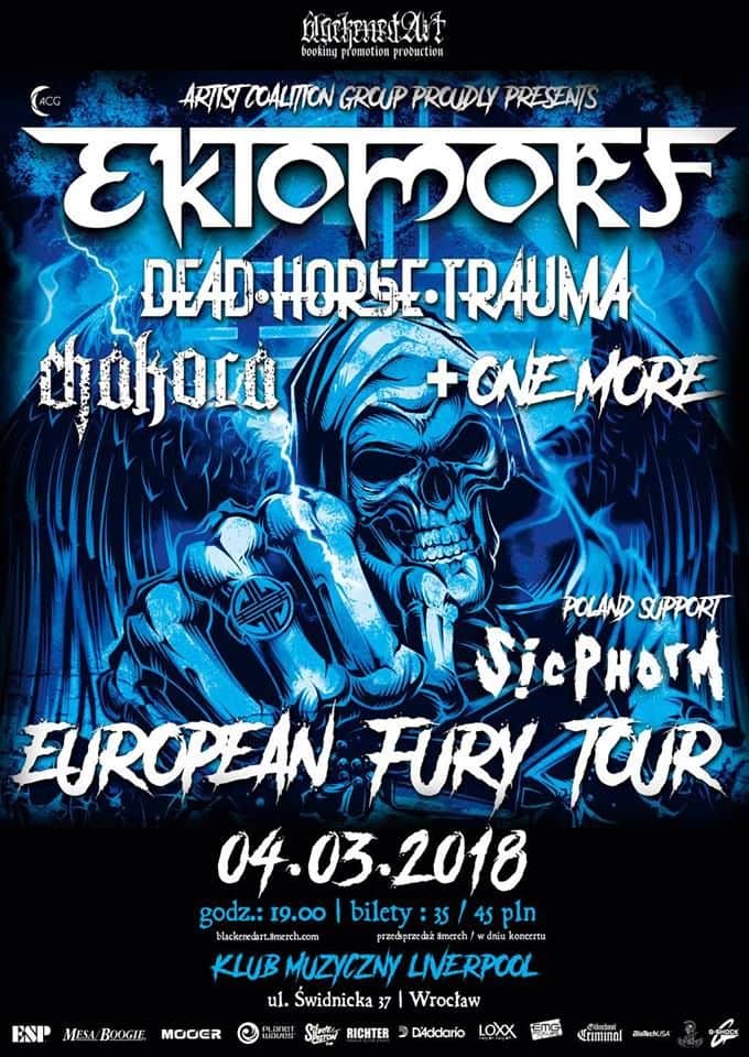 Ektomorf na klubowym koncercie we Wrocławiu 2 Plakat promujący koncert Ektomorf we Wrocławiu