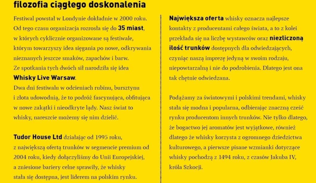 Whisky Live Warsaw 2018 - filozofia