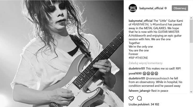 Nie żyje Fujioka Mikio, gitarzysta Babymetal i KamiBand