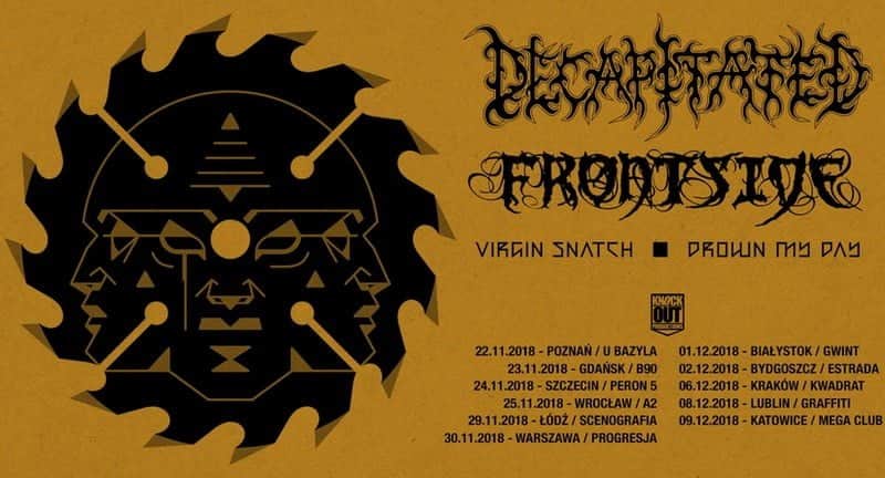 Decapitated, Frontside i Virgin Snatch na 11 koncertach w Polsce