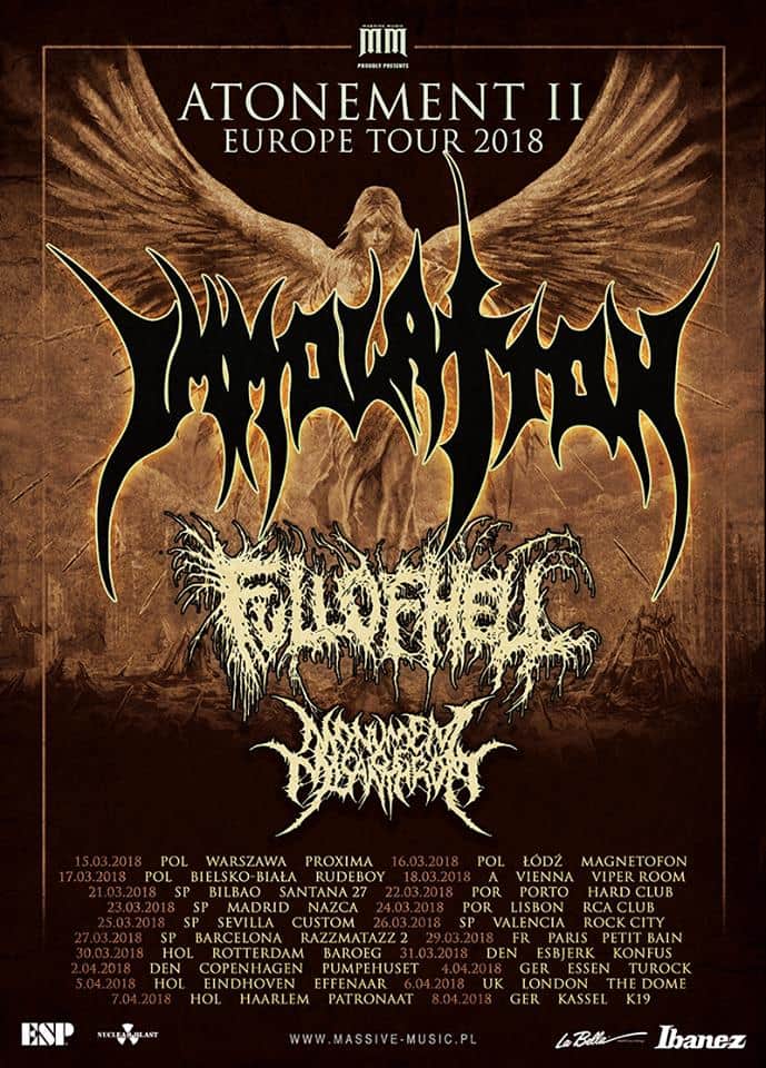 Koncert Immolation w Polsce w 2018 roku
