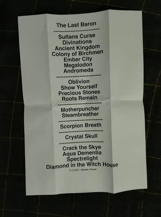 setlista mastodon warszawa