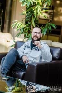 Ihsashn podczas konferencji prasowej w ramach festiwalu Metalmania 2018